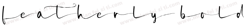 featherly bold Regular字体转换